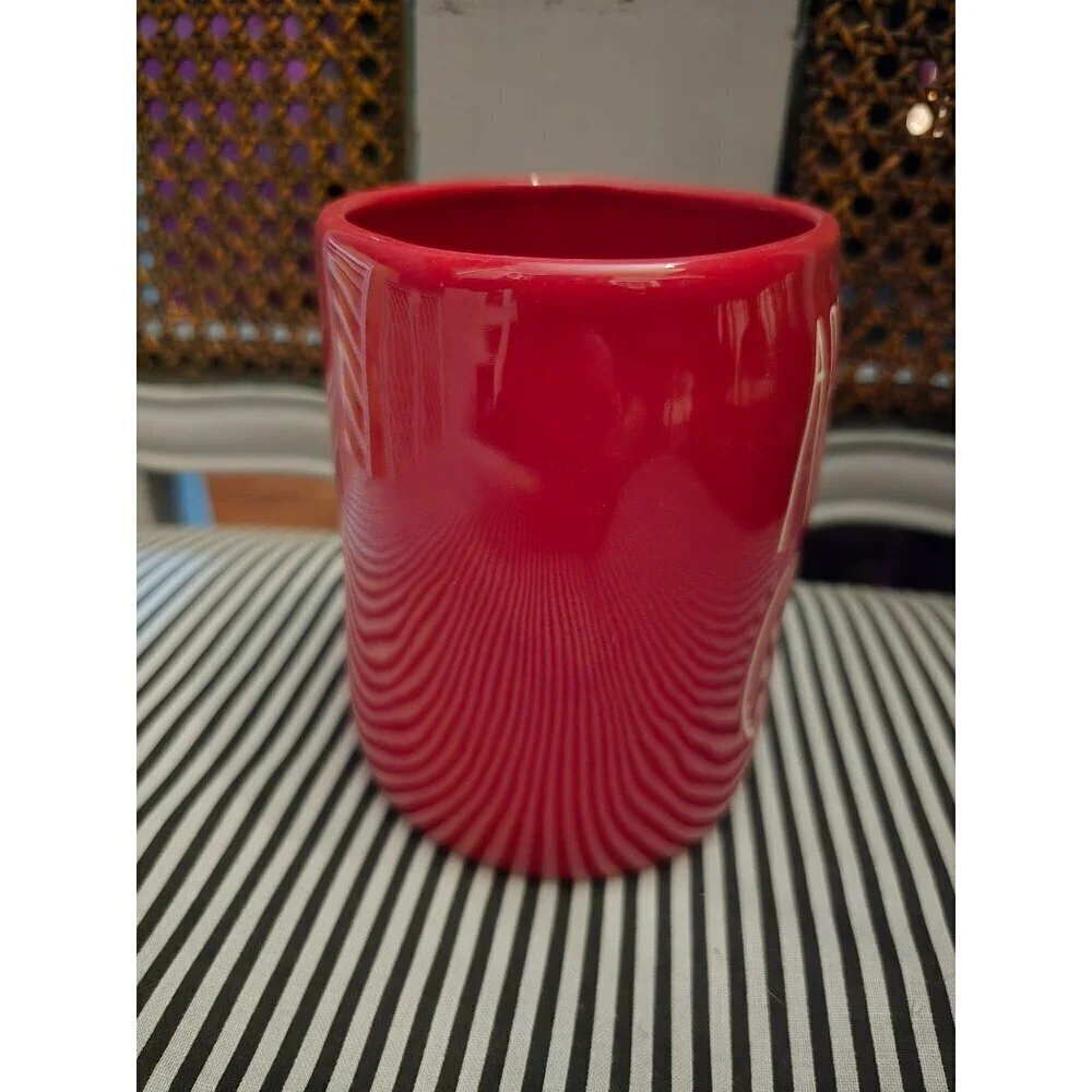 Rae Dunn Artisan Apple Cider Red Coffee Mug Farmhouse Fall